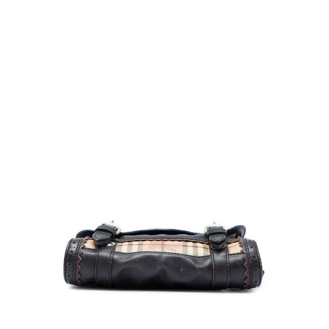 Burberry Sac bandoulière Haymarket Check Brogues Doyle Toile enduite Beige – vue 3 – GABY PARIS