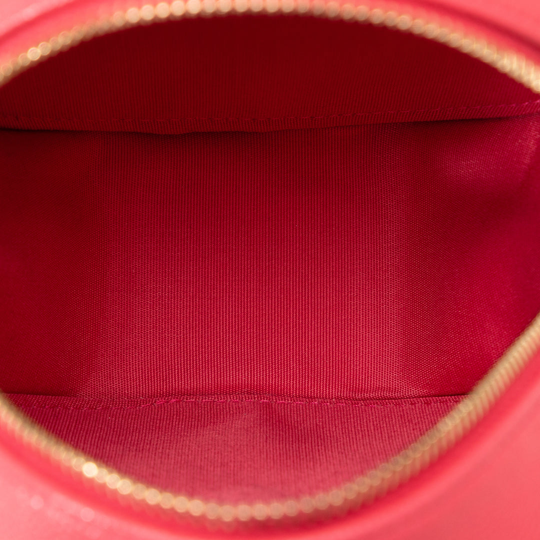 Caviar 19 Round Clutch With Chain Pink - Gaby Paris