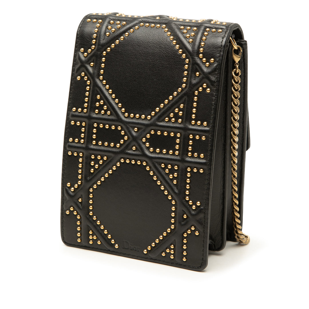 Dior clouté Cuir Vertical Diorama Sac porté croisé
