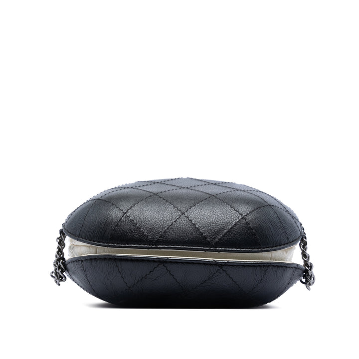 Chanel Small Bicolor Matelassé Cuir de veau Gabrielle Bucket Sac
