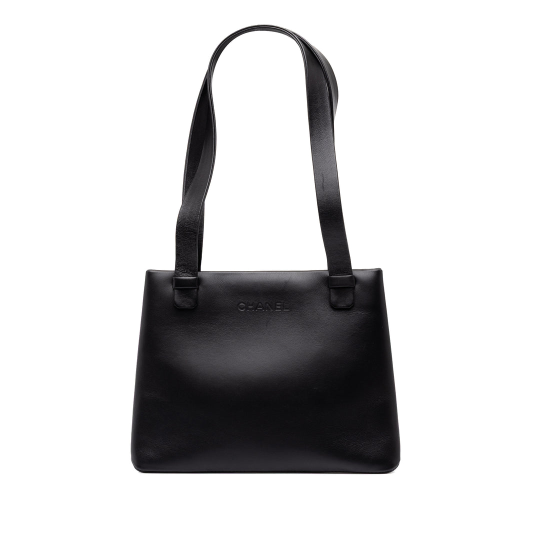 Chanel Logo Sac Mini Cuir de veau Noir – vue principale – GABY PARIS