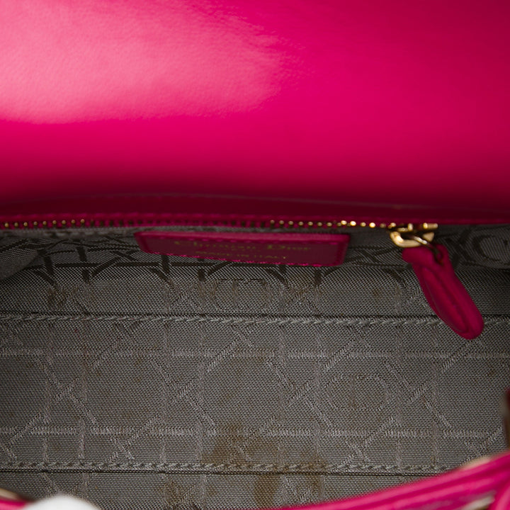 Dior Lady Dior Cannage Mini Cuir d'agneau Rose