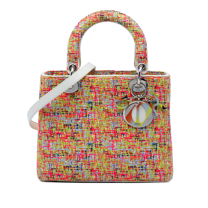 Dior Multicolor Lady Dior Multi Moyen Tweed Multicolore – vue principale – GABY PARIS