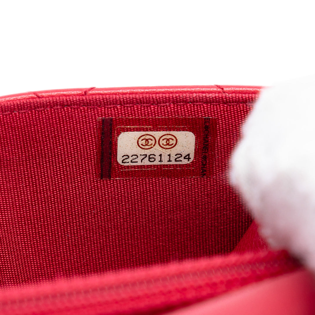 Chanel Matelassé Cuir d’agneau Boy Wallet On Chain