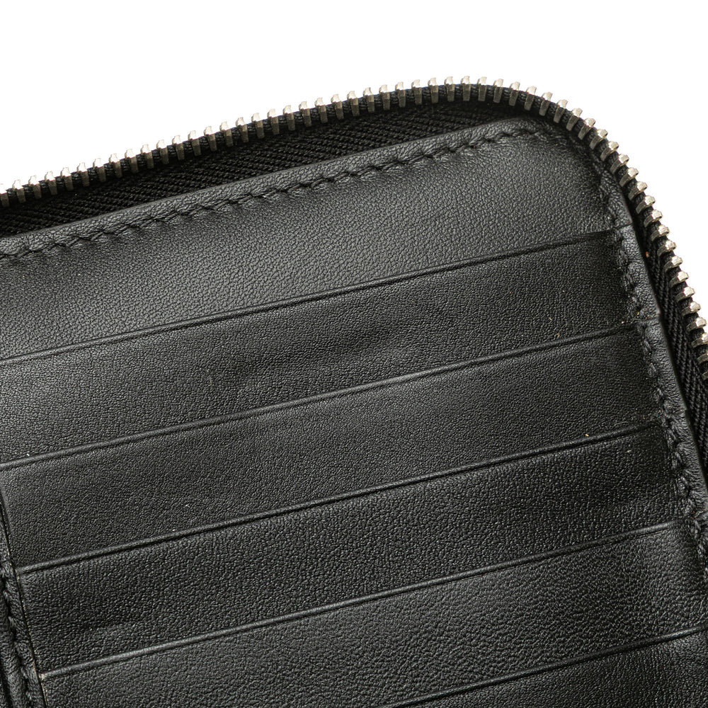Microguccissima Zip Around Long Wallet Black - Gaby Paris