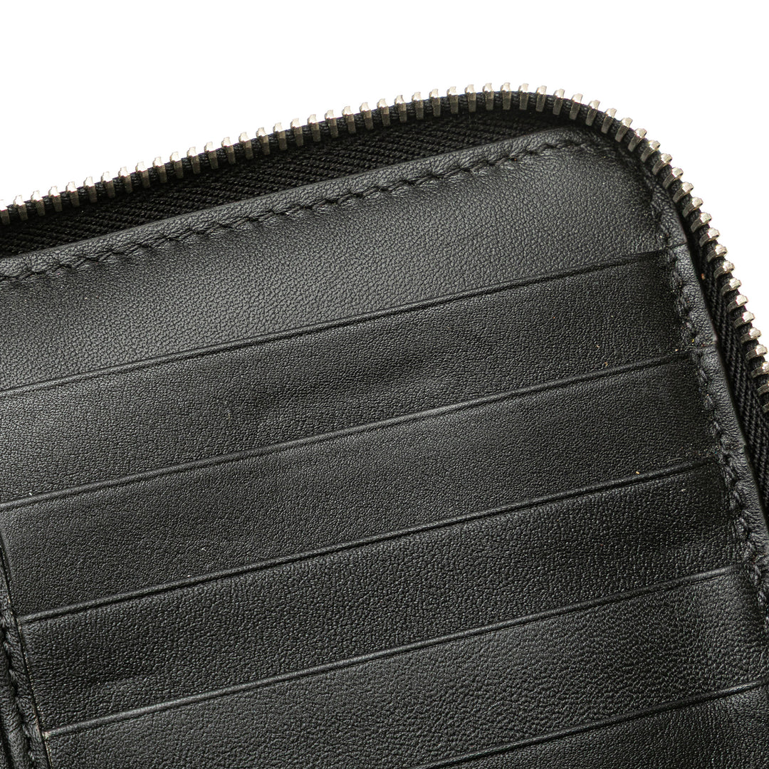 Microguccissima Zip Around Long Wallet Black - Gaby Paris