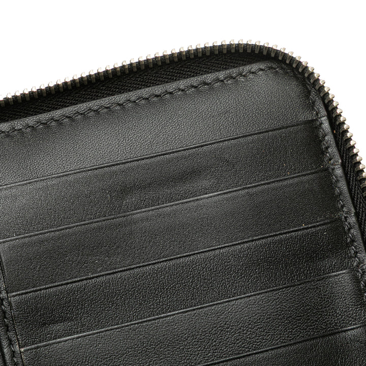 Microguccissima Zip Around Long Wallet Black - Gaby Paris