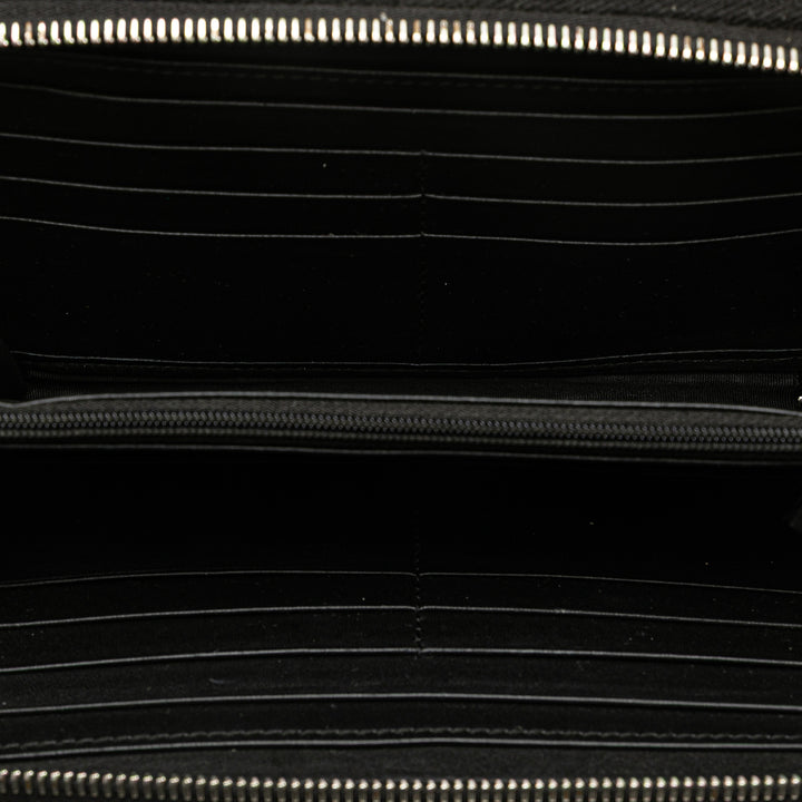 Microguccissima Zip Around Long Wallet Black - Gaby Paris
