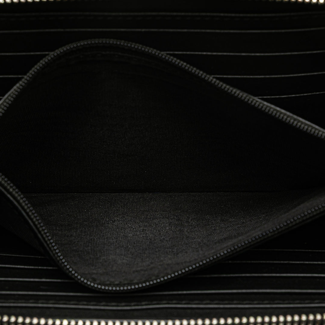 Microguccissima Zip Around Long Wallet Black - Gaby Paris
