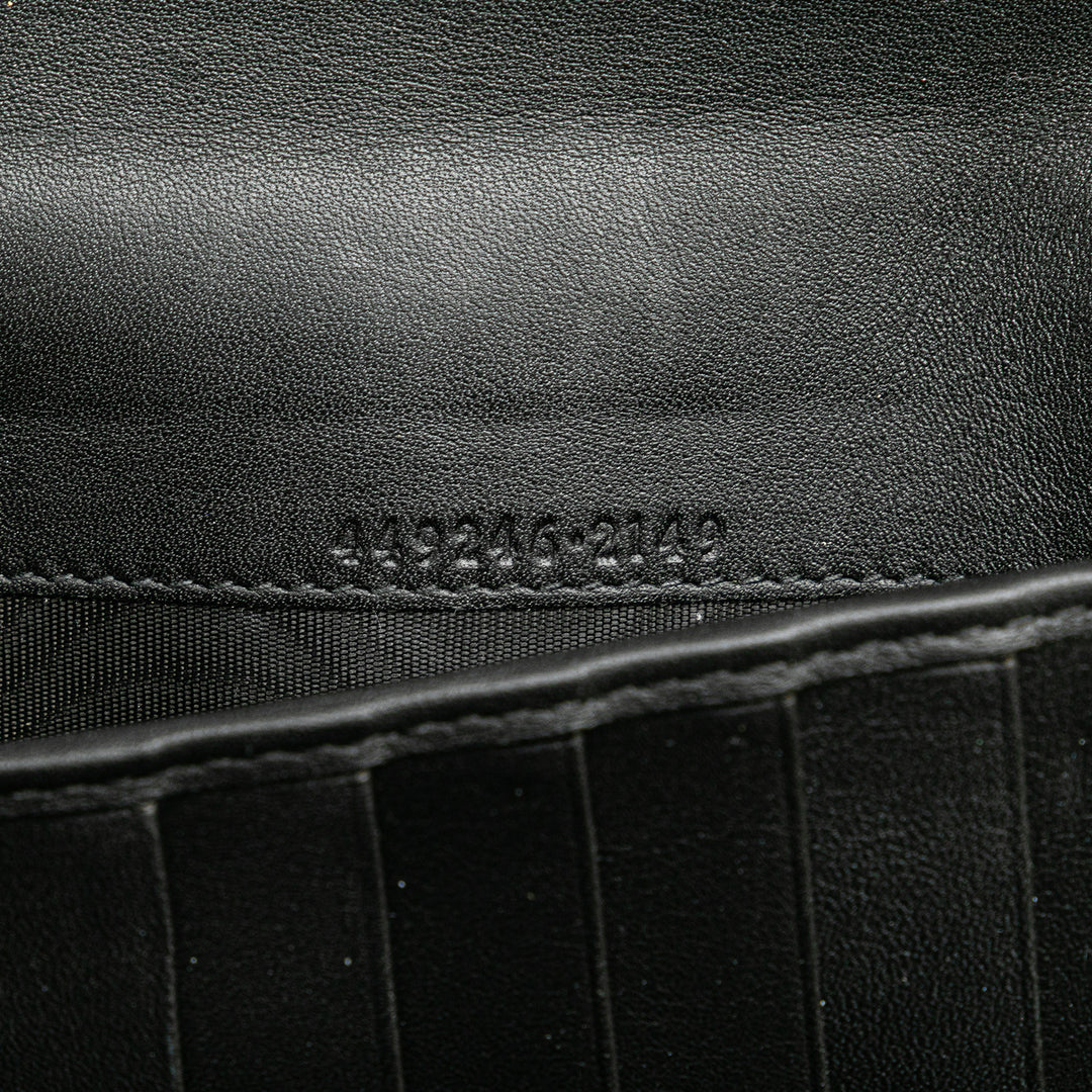 Microguccissima Zip Around Long Wallet Black - Gaby Paris