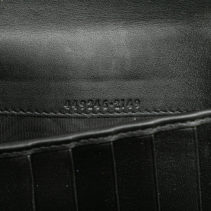 Microguccissima Zip Around Long Wallet Black - Gaby Paris