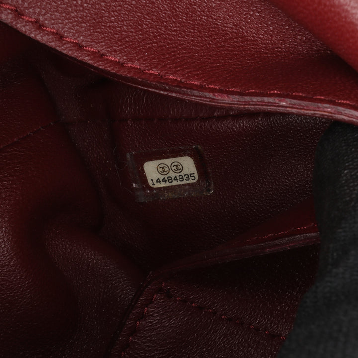 Jumbo CC Quilted Calfskin Straight Flap Brown - Gaby Paris