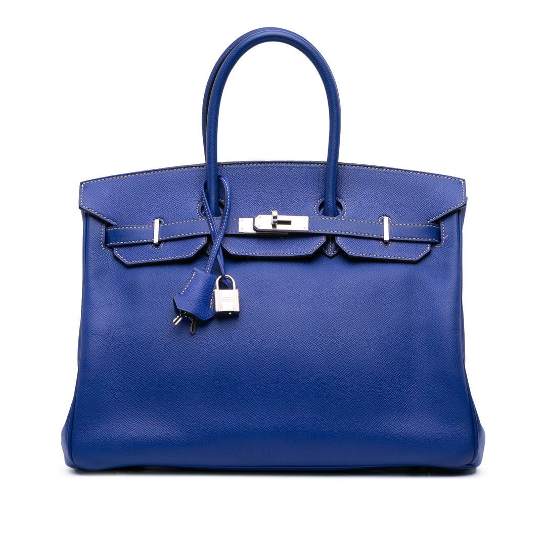 Epsom Candy Birkin Retourne 35 Blue - Gaby Paris
