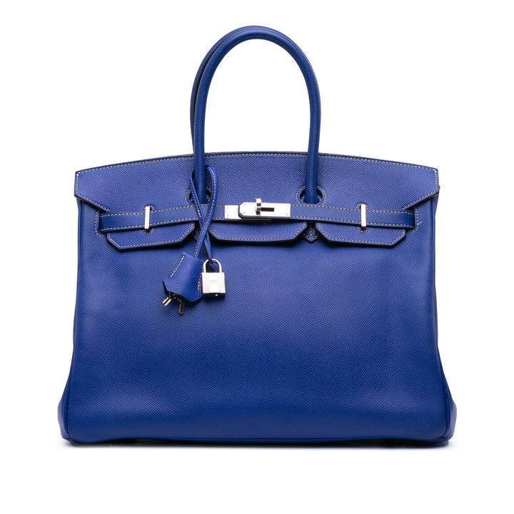 Epsom Candy Birkin Retourne 35 Blue - Gaby Paris