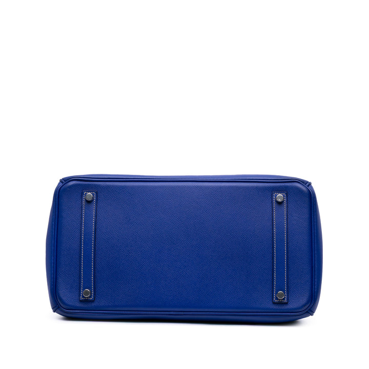 Epsom Candy Birkin Retourne 35 Blue - Gaby Paris