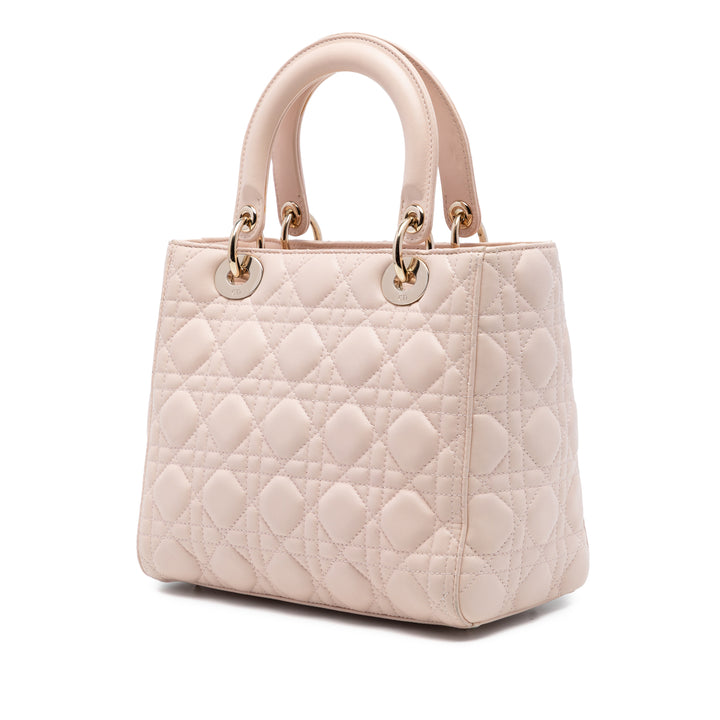 Dior Medium Cuir d’agneau Cannage Lady Dior