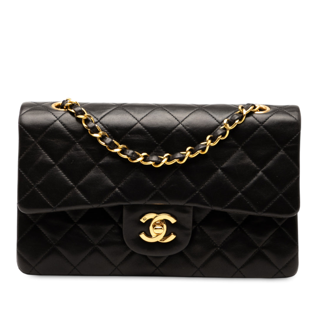 Chanel Small Classic Cuir d’agneau Double rabat Noir – GABY PARIS Authentique