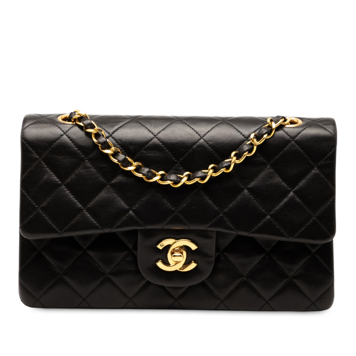 Chanel Small Classic Cuir d’agneau Double rabat Noir – GABY PARIS Authentique