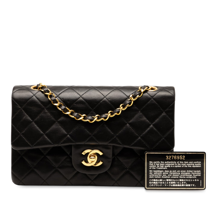 Chanel Small Classic Cuir d’agneau Double rabat Noir – GABY PARIS Authentique