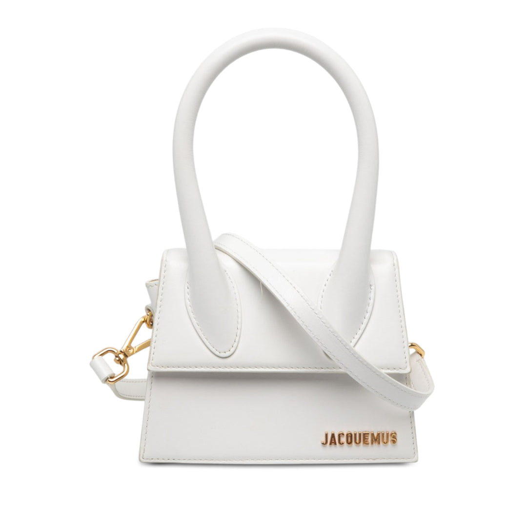 Jacquemus Sac à main Le Chiquito Blanc – vue principale – GABY PARIS