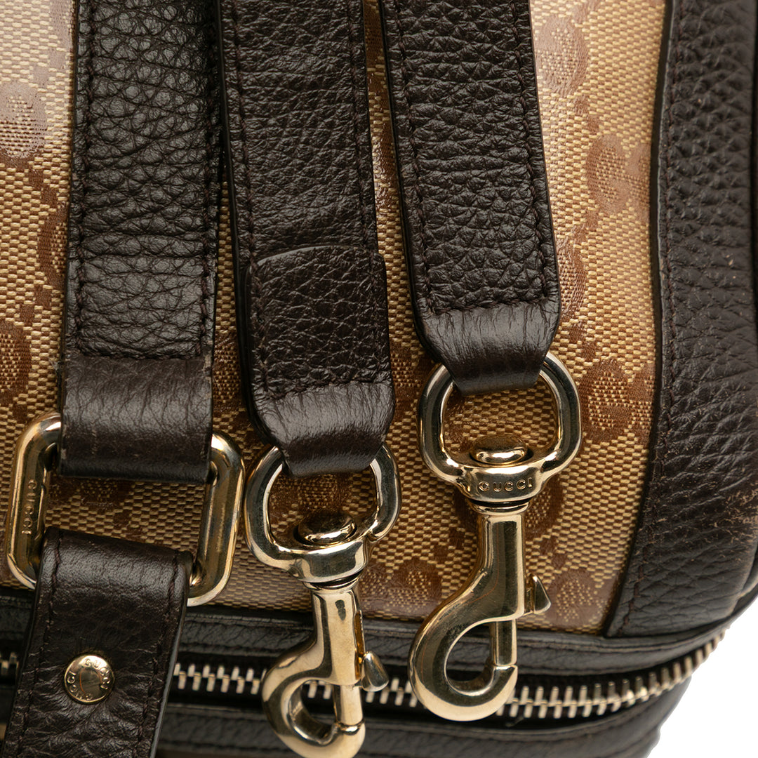 Gucci Large GG Crystal Duchessa Boston Bag Marron