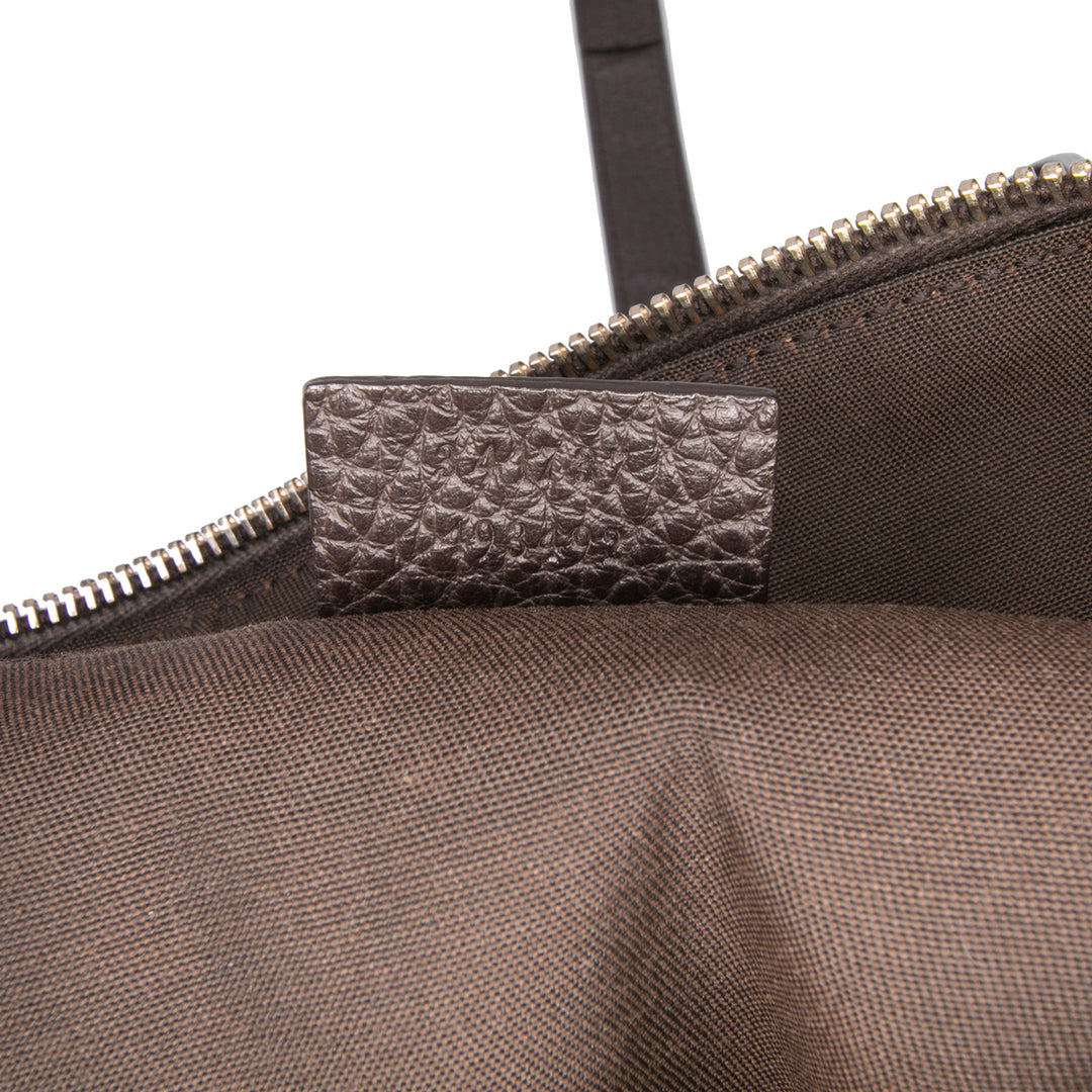 Gucci Large GG Crystal Duchessa Boston Bag Marron