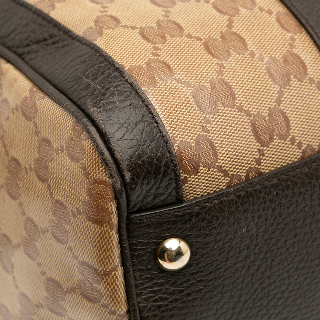 Gucci Large GG Crystal Duchessa Boston Bag Marron