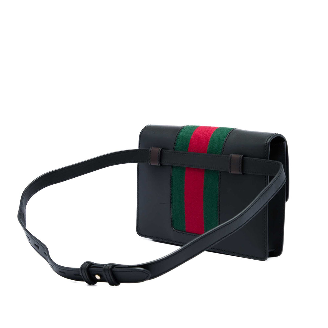 Web Sylvie Sac ceinture Cuir de veau Noir