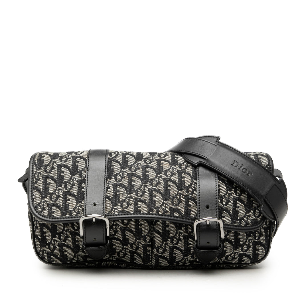 Dior Diorissimo Trotter à rabat Sac Messenger Bleu