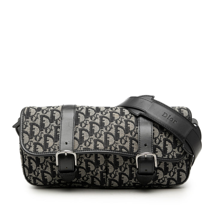 Dior Diorissimo Trotter à rabat Sac Messenger Bleu