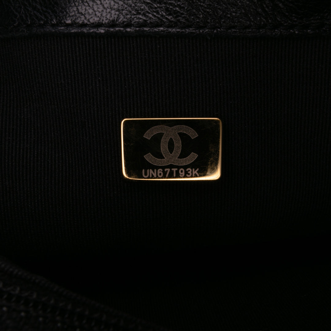 Chanel Mini Square Matelassé Cuir d’agneau Bijoux Logo Chain à rabat