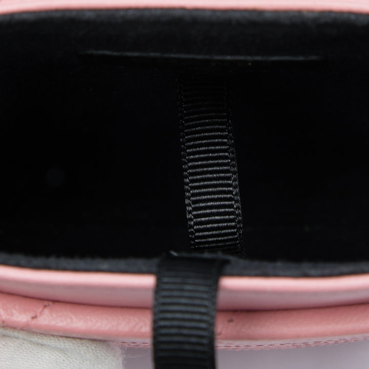 Chanel CC Matelassé Sac rond à chaîne Étui téléphone Cuir d'agneau Rose – vue 4 – GABY PARIS