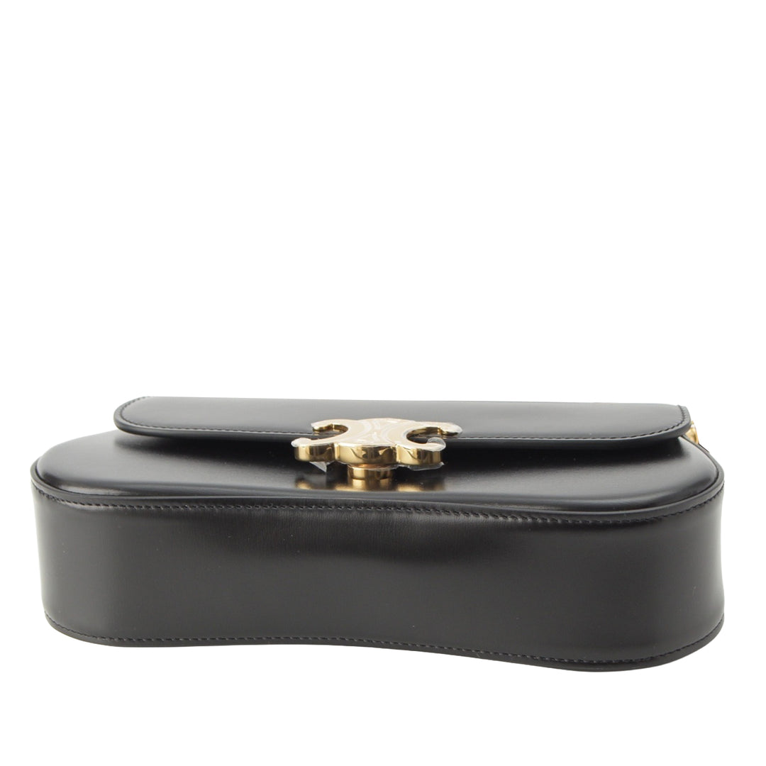 brillant Triomphe Lola sac à Teen Cuir de veau Noir