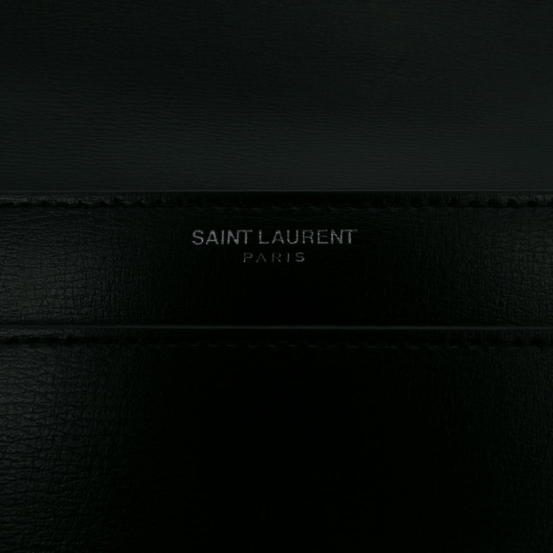 Large Leather Monogram Sunset Crossbody Black - Gaby Paris