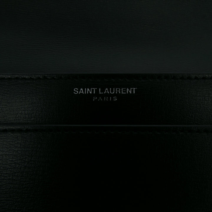 Large Leather Monogram Sunset Crossbody Black - Gaby Paris