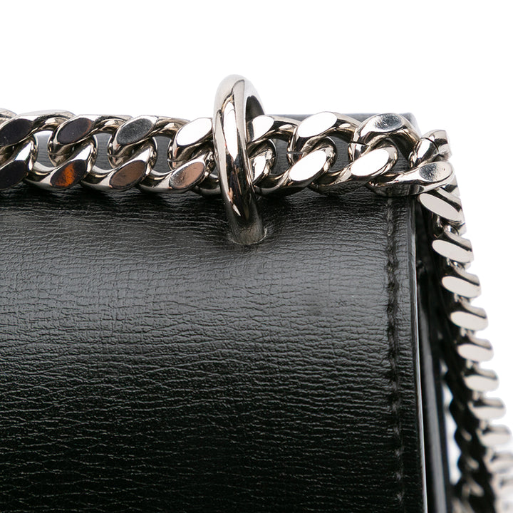 Large Leather Monogram Sunset Crossbody Black - Gaby Paris