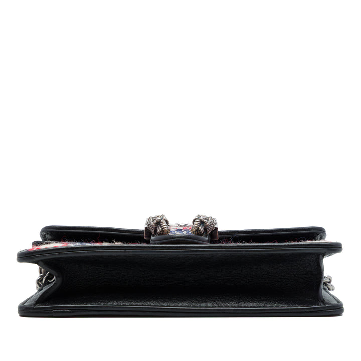 Gucci Sac bandoulière Checkered Dionysus Tweed Mini Noir – vue 3 – GABY PARIS