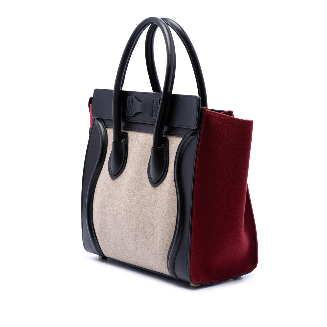 Tricolore Felt et Luggage Cabas Micro Noir