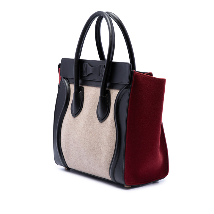 Tricolore Felt et Luggage Cabas Micro Noir