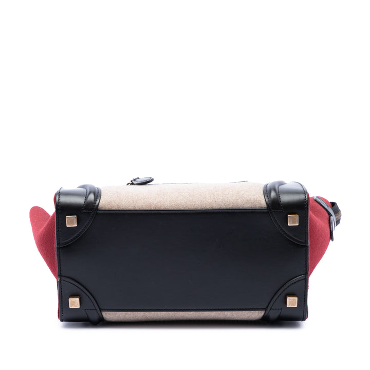 Tricolore Felt et Luggage Cabas Micro Noir