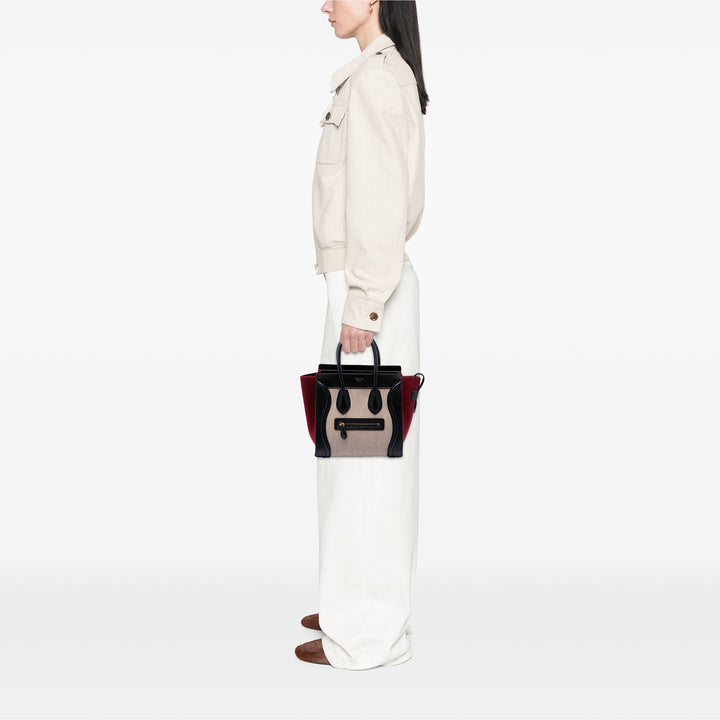 Tricolore Felt et Luggage Cabas Micro Noir