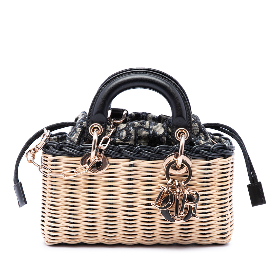 Dior Lady D Joy Micro Osier Beige