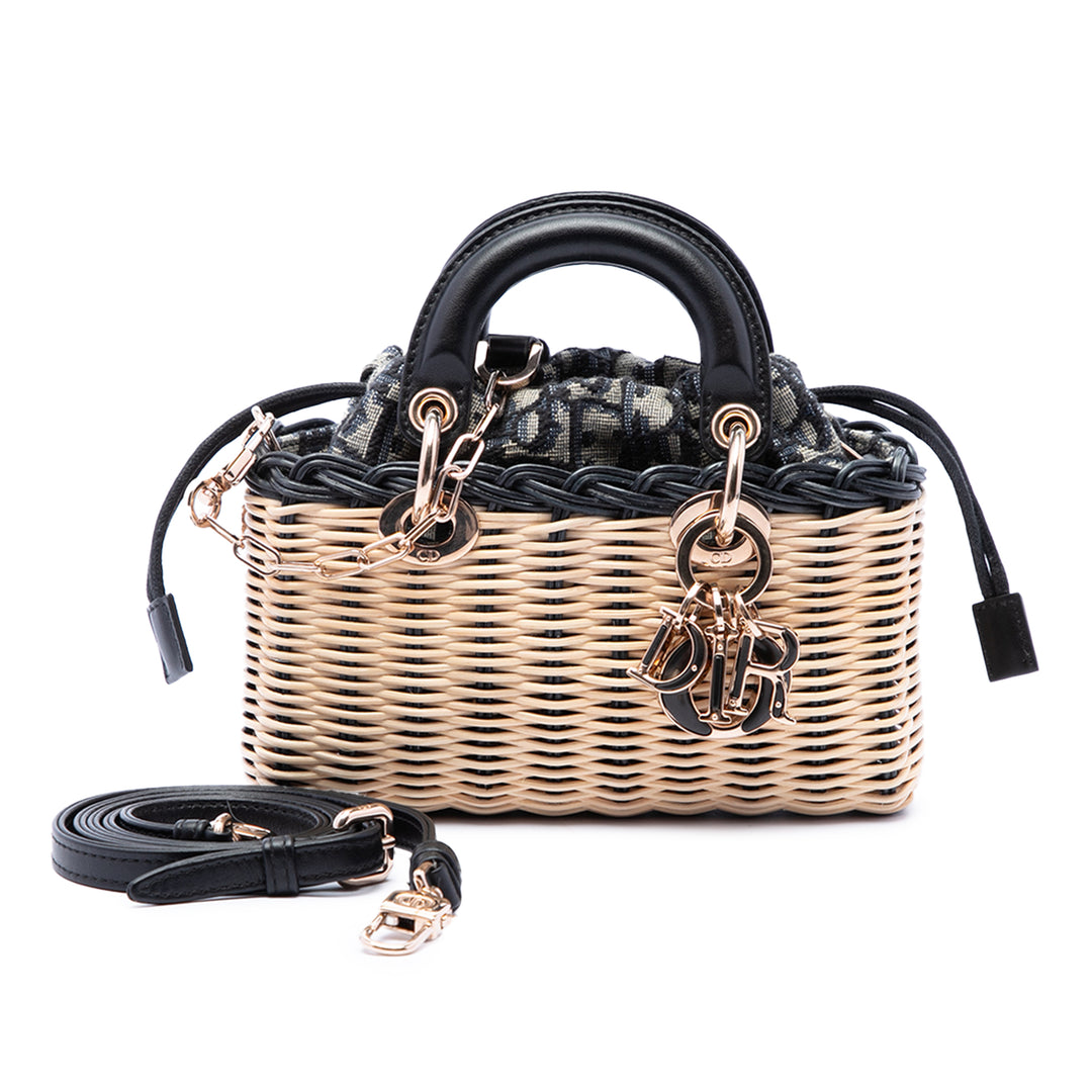 Dior Lady D Joy Micro Osier Beige