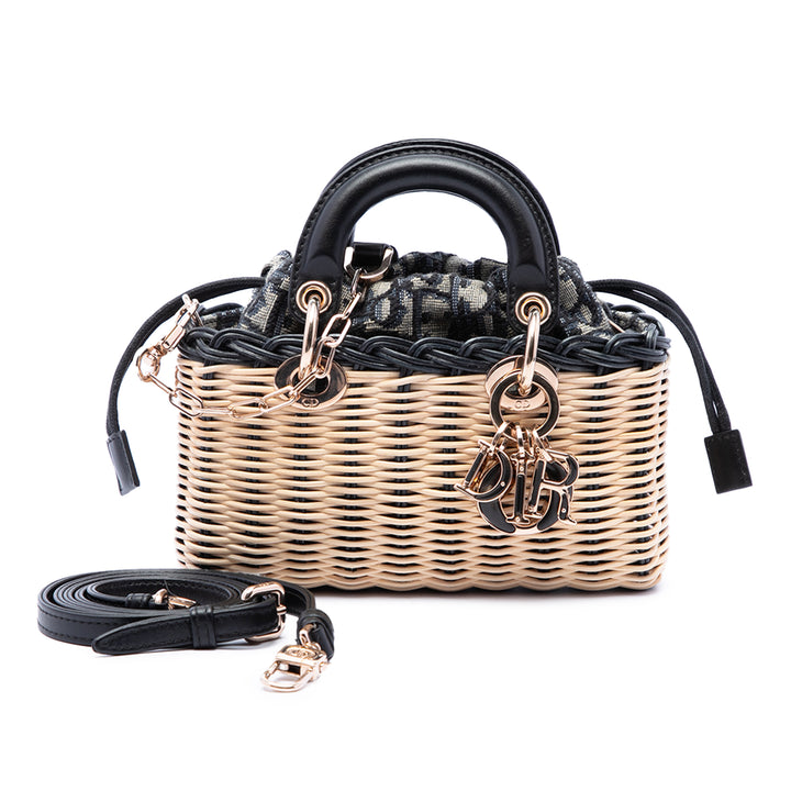 Dior Lady D Joy Micro Osier Beige