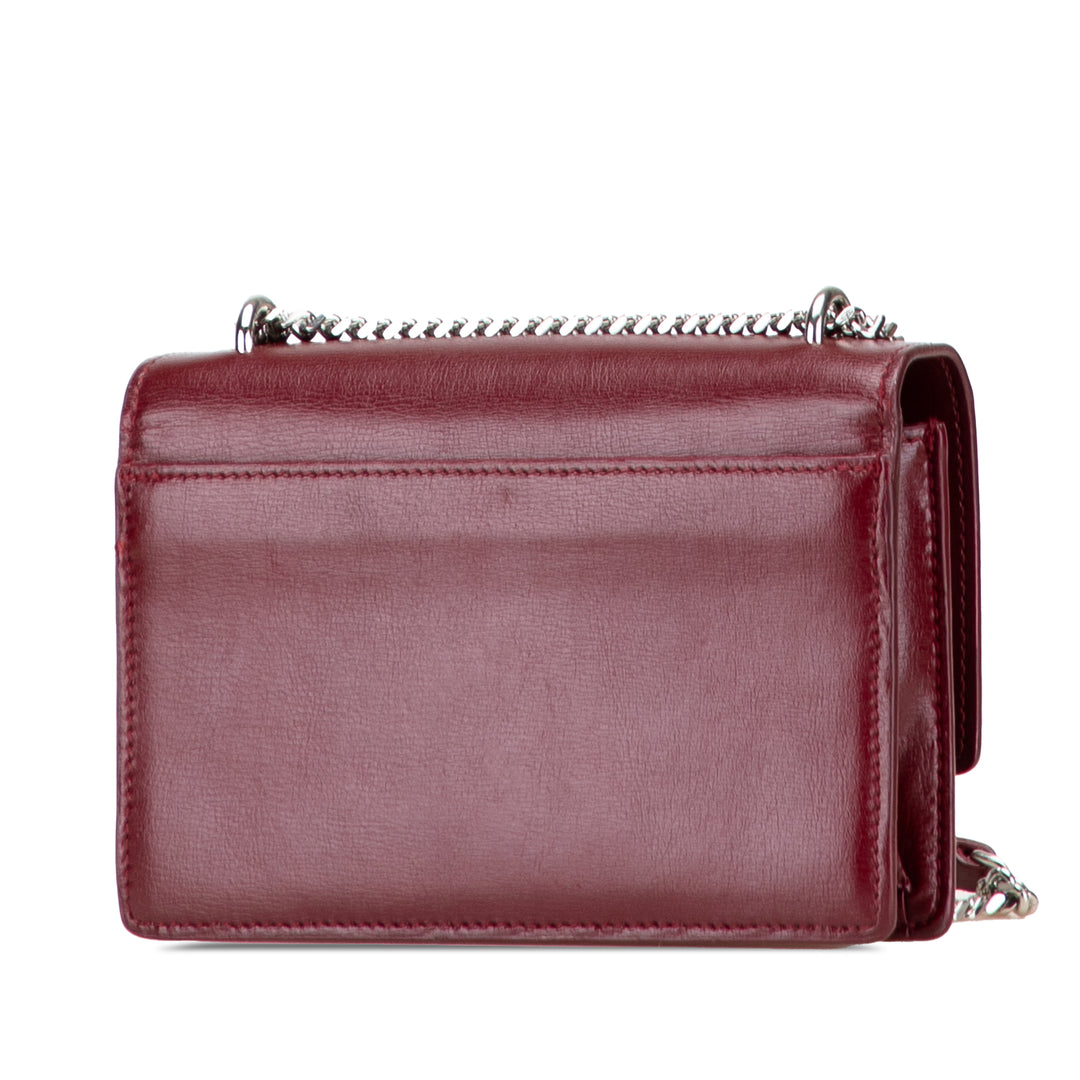 Saint Laurent Mini Cuir de veau Monogram Sunset Wallet on Chain