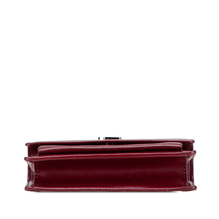 Saint Laurent Mini Cuir de veau Monogram Sunset Wallet on Chain