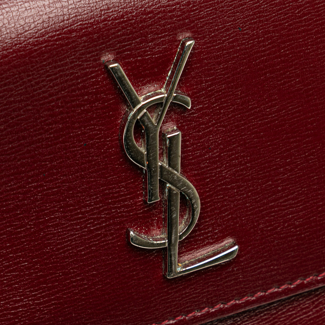 Saint Laurent Mini Cuir de veau Monogram Sunset Wallet on Chain