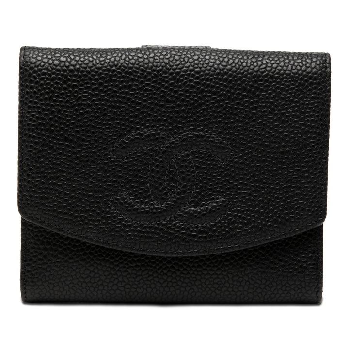 Chanel CC Caviar Compact Portefeuille