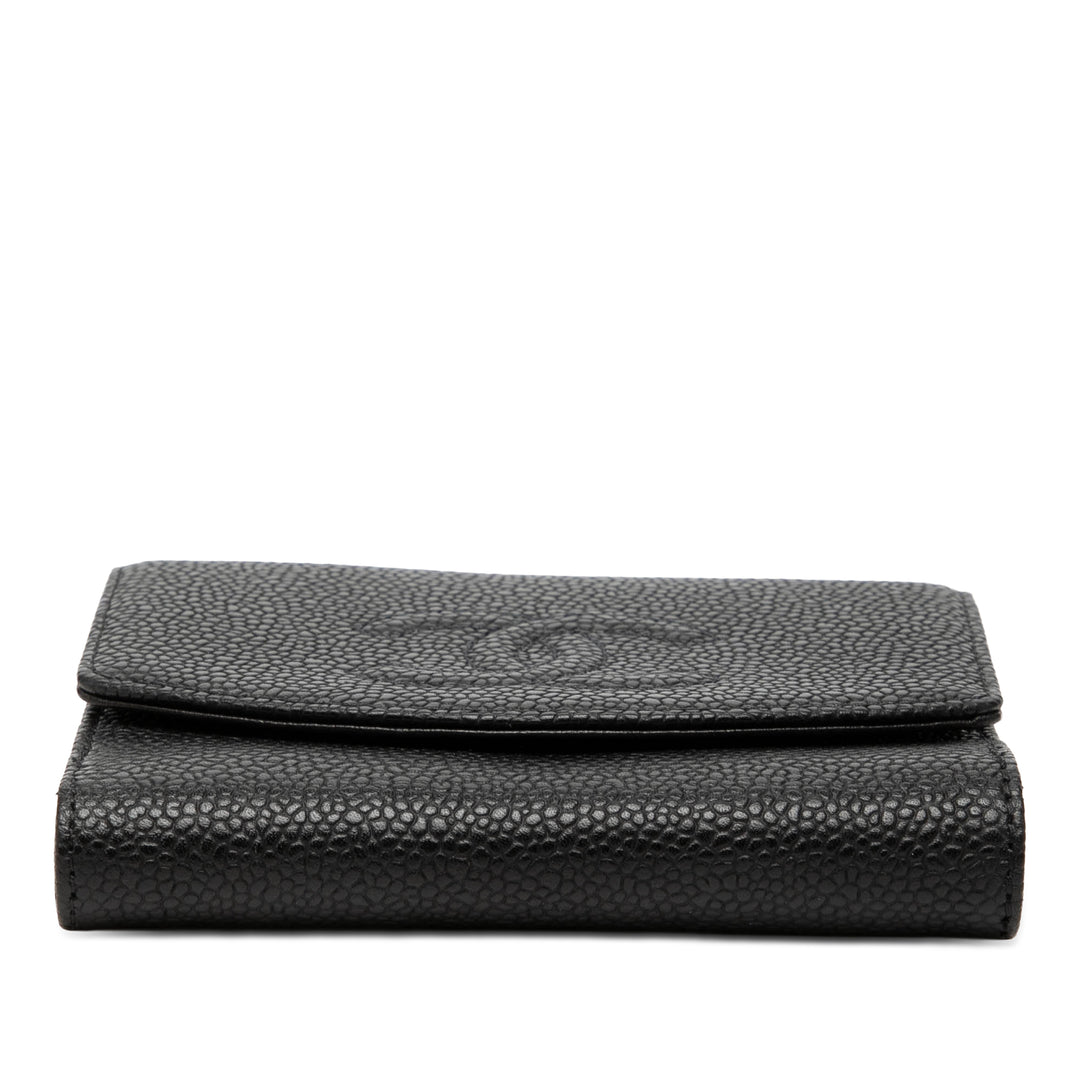 Chanel CC Caviar Compact Portefeuille