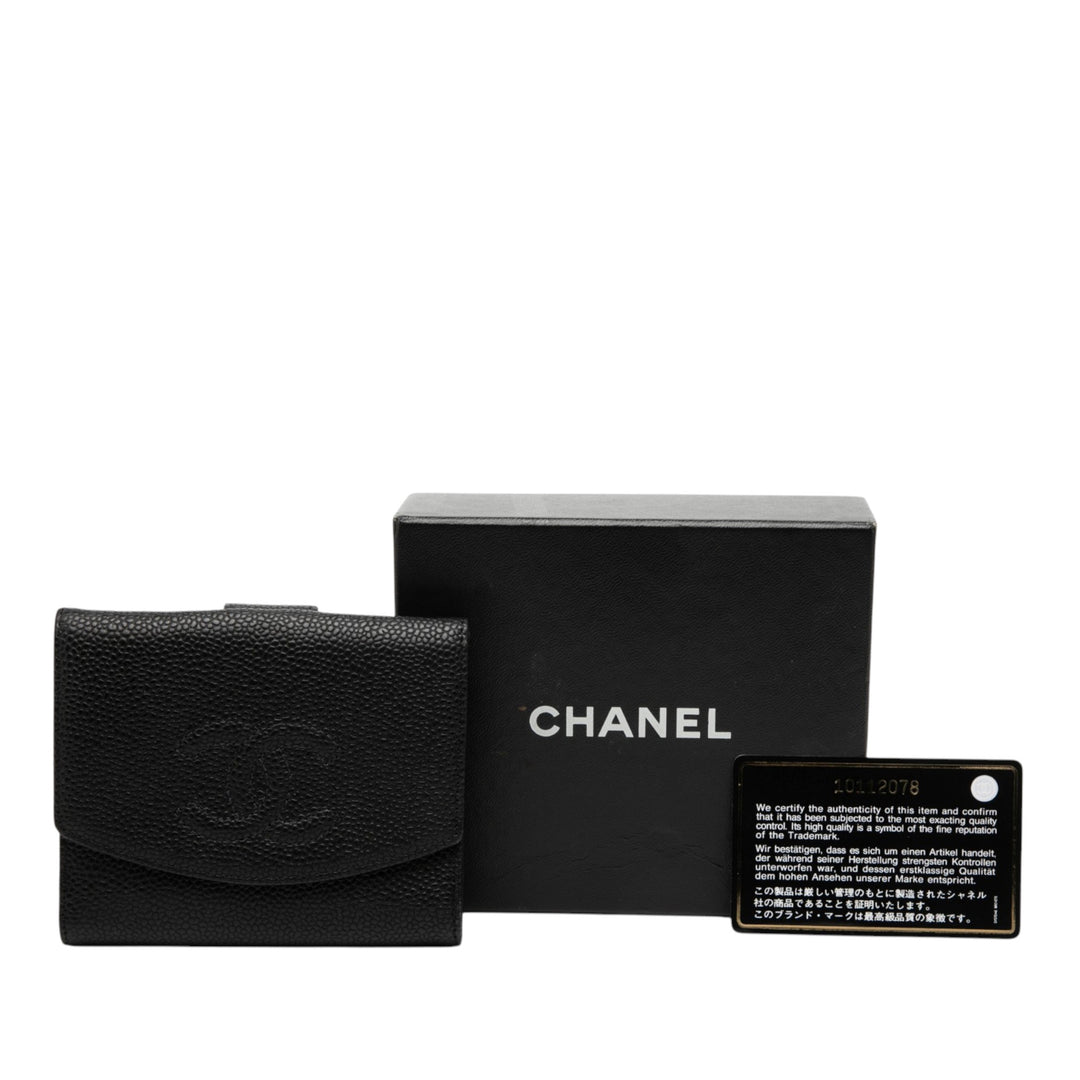 Chanel CC Caviar Compact Portefeuille